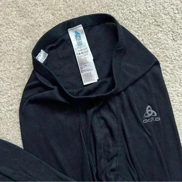 Odlo Base Layer Men’s Pants Polyester Size Small Black Outdoor Snow Active - Picture 7 of 13